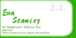 eva stanicz business card